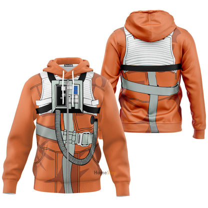 SW X-Wing Pilot Custom Cosplay Costume Hoodies QT208708Hf