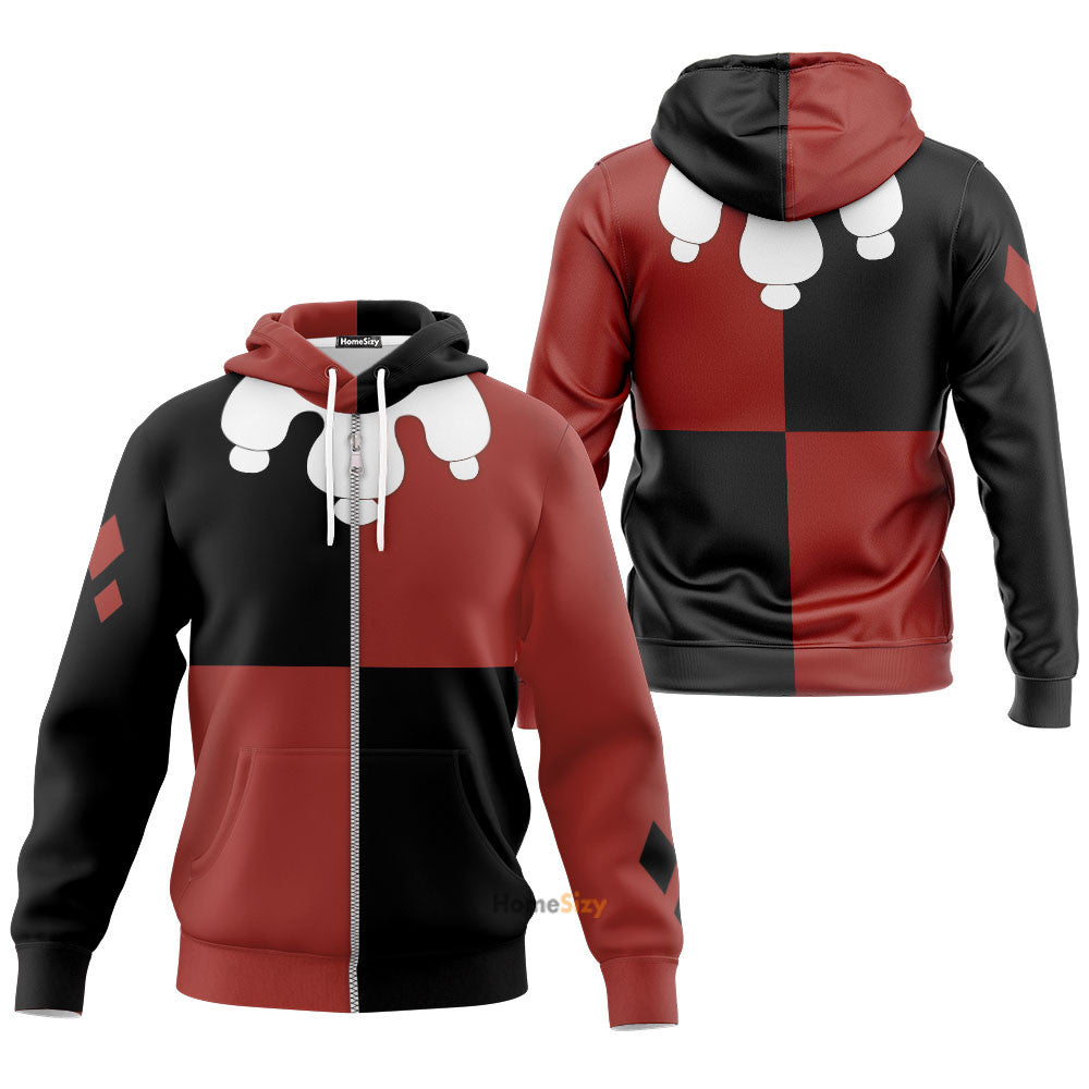  Harley Quinn Animated TV Show Custom Cosplay Costume Hoodie QT210637Tf