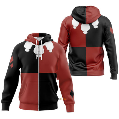  Harley Quinn Animated TV Show Custom Cosplay Costume Hoodie QT210637Tf