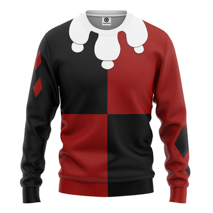  Harley Quinn Animated TV Show Custom Cosplay Costume Hoodie QT210637Tf