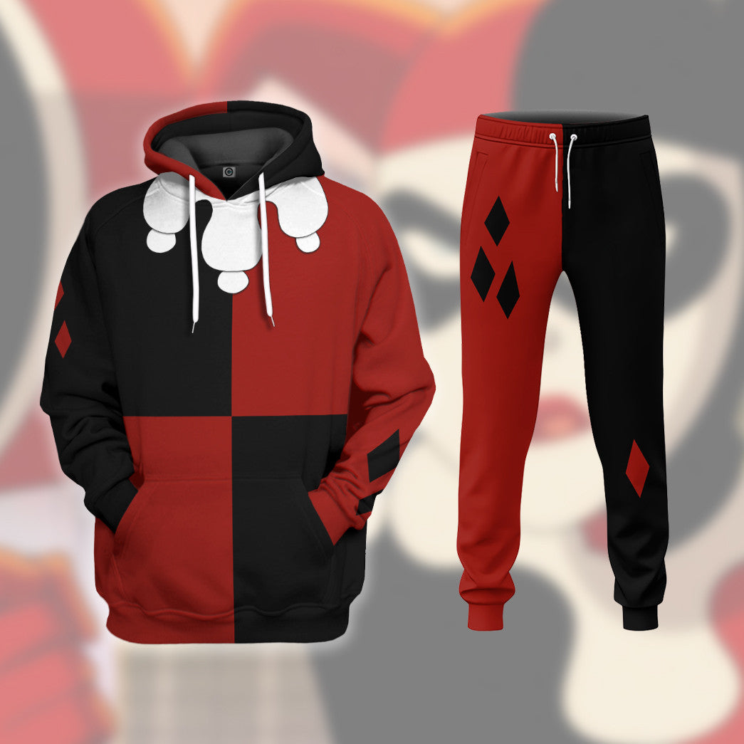  Harley Quinn Animated TV Show Custom Cosplay Costume Hoodie QT210637Tf