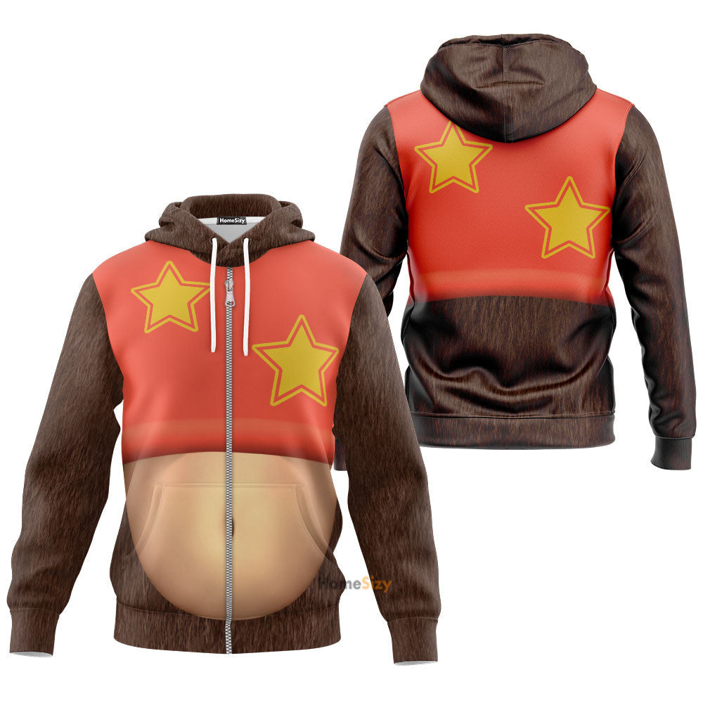 QT205060Hc Diddy Kong Custom Cosplay Costume Tshirt Hoodie