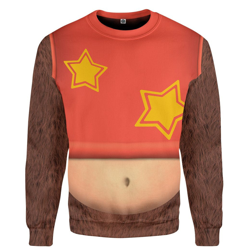 QT205060Hc Diddy Kong Custom Cosplay Costume Tshirt Hoodie