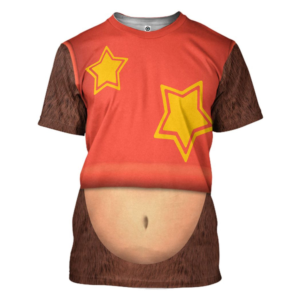 QT205060Hc Diddy Kong Custom Cosplay Costume Tshirt Hoodie
