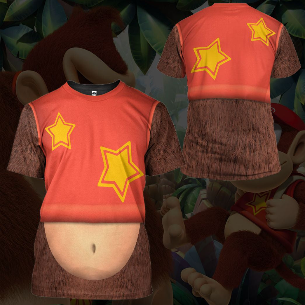 QT205060Hc Diddy Kong Custom Cosplay Costume Tshirt Hoodie