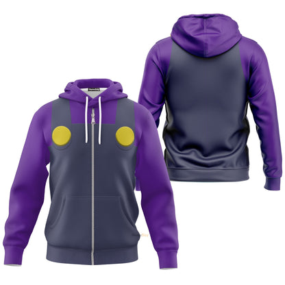  Waluigi Custom Cosplay Costume Hoodie QT205287Hf