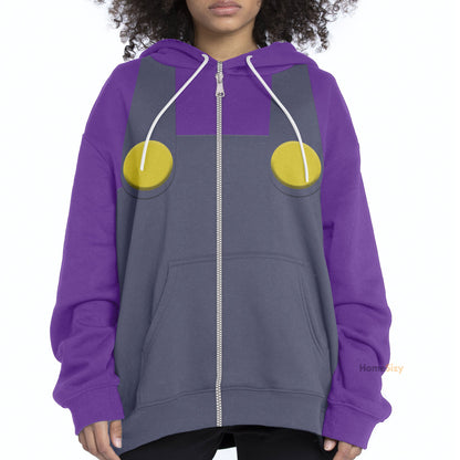  Waluigi Custom Cosplay Costume Hoodie QT205287Hf