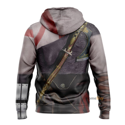  Game God Jesus Of War Kratos Custom Cosplay Costume Hoodie QT209133Hg
