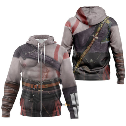  Game God Jesus Of War Kratos Custom Cosplay Costume Hoodie QT209133Hg
