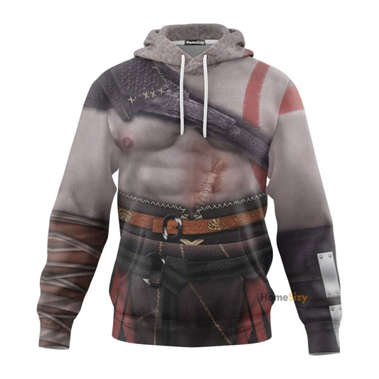  Game God Jesus Of War Kratos Custom Cosplay Costume Hoodie QT209133Hg