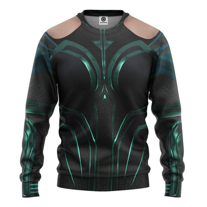  Marvel Hela Odinsdottir Custom Cosplay Costume Tshirt Hoodie QT209003Tf