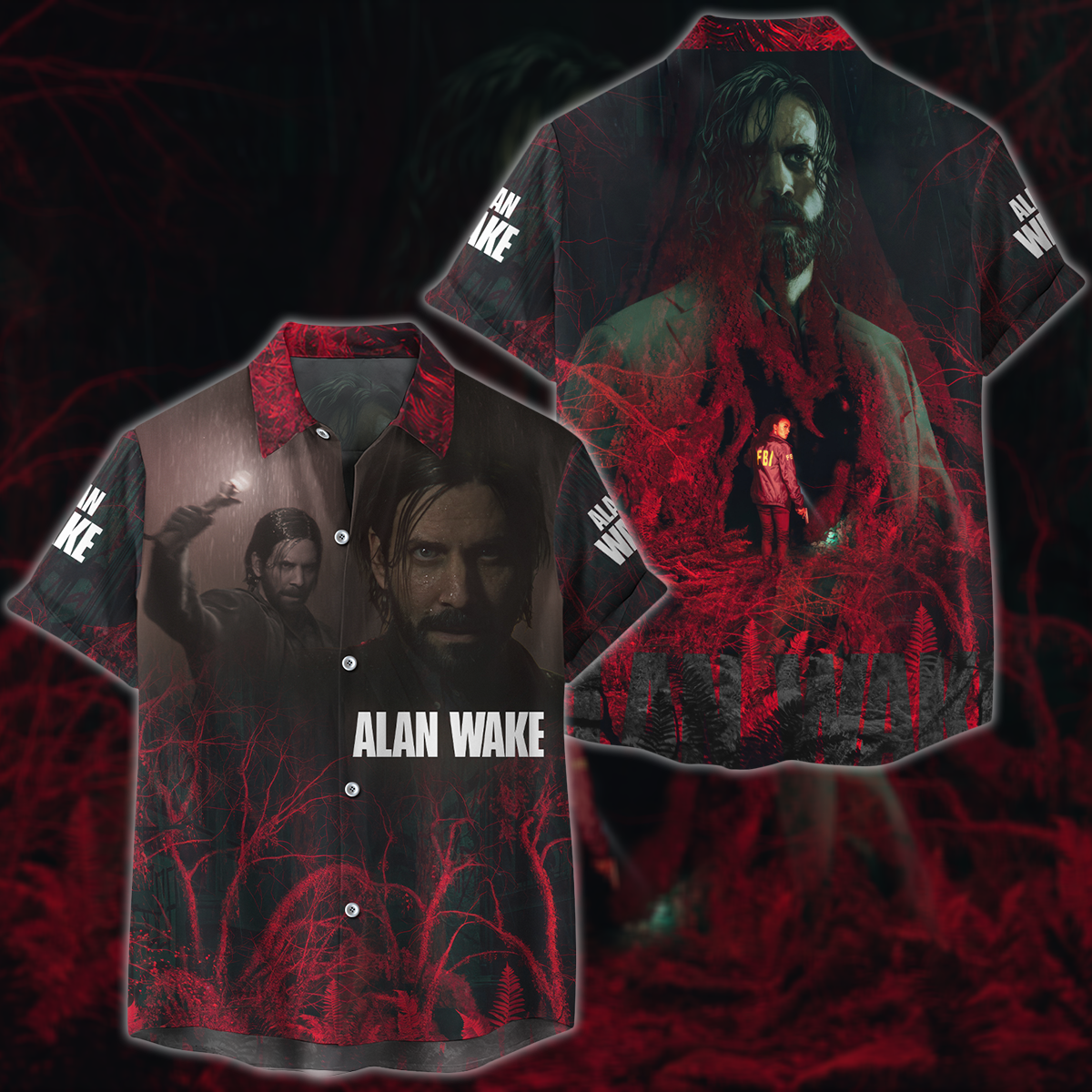 Alan Wake 2 Video Game All Over Printed T-shirt Tank Top Zip Hoodie Pullover Hoodie Hawaiian Shirt Beach Shorts Joggers