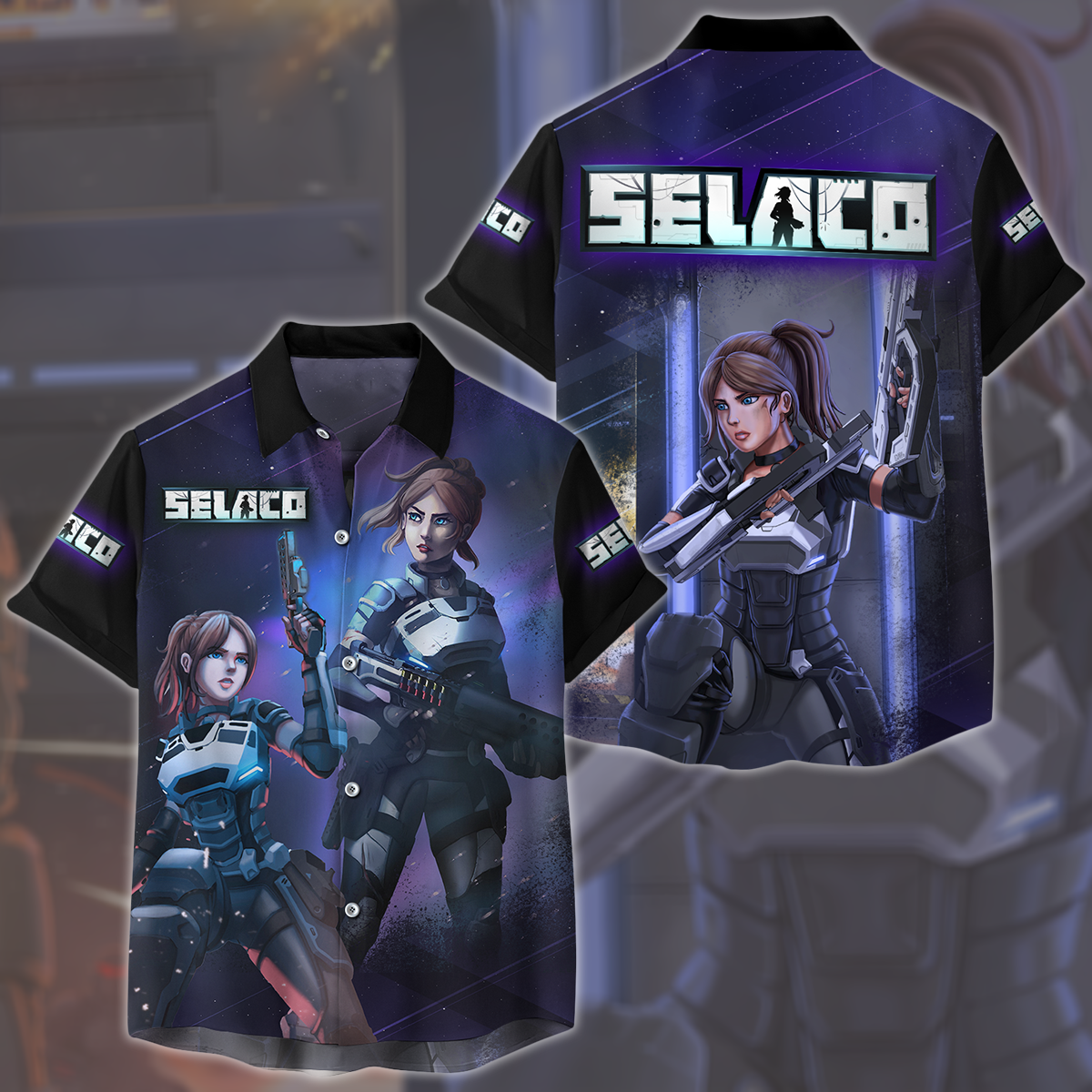 Selaco Video Game All Over Printed T-shirt Tank Top Zip Hoodie Pullover Hoodie Hawaiian Shirt Beach Shorts Joggers