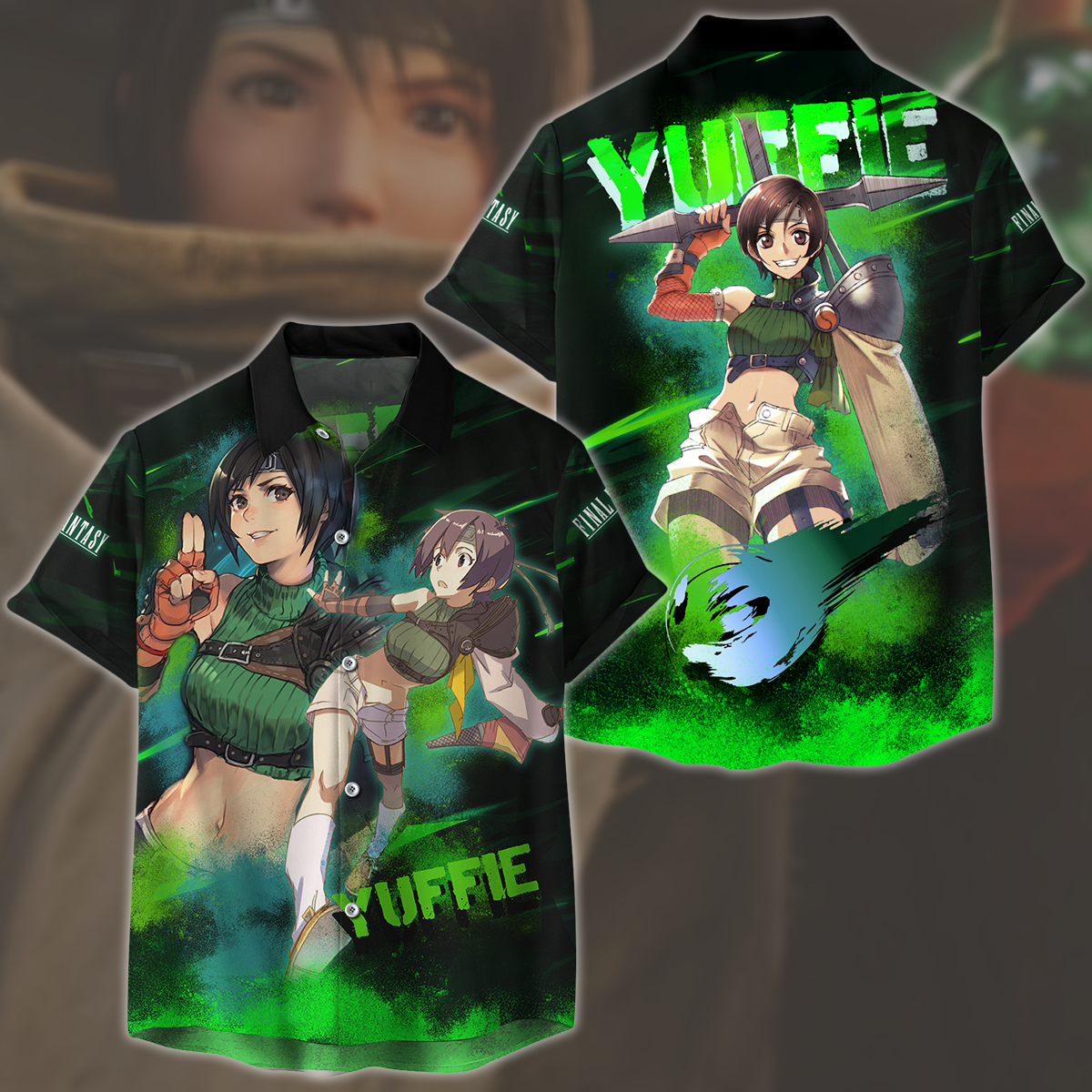 Final Fantasy VII Rebirth Yuffie Kisaragi Video Game All Over Printed T-shirt Tank Top Zip Hoodie Pullover Hoodie Hawaiian Shirt Beach Shorts Joggers