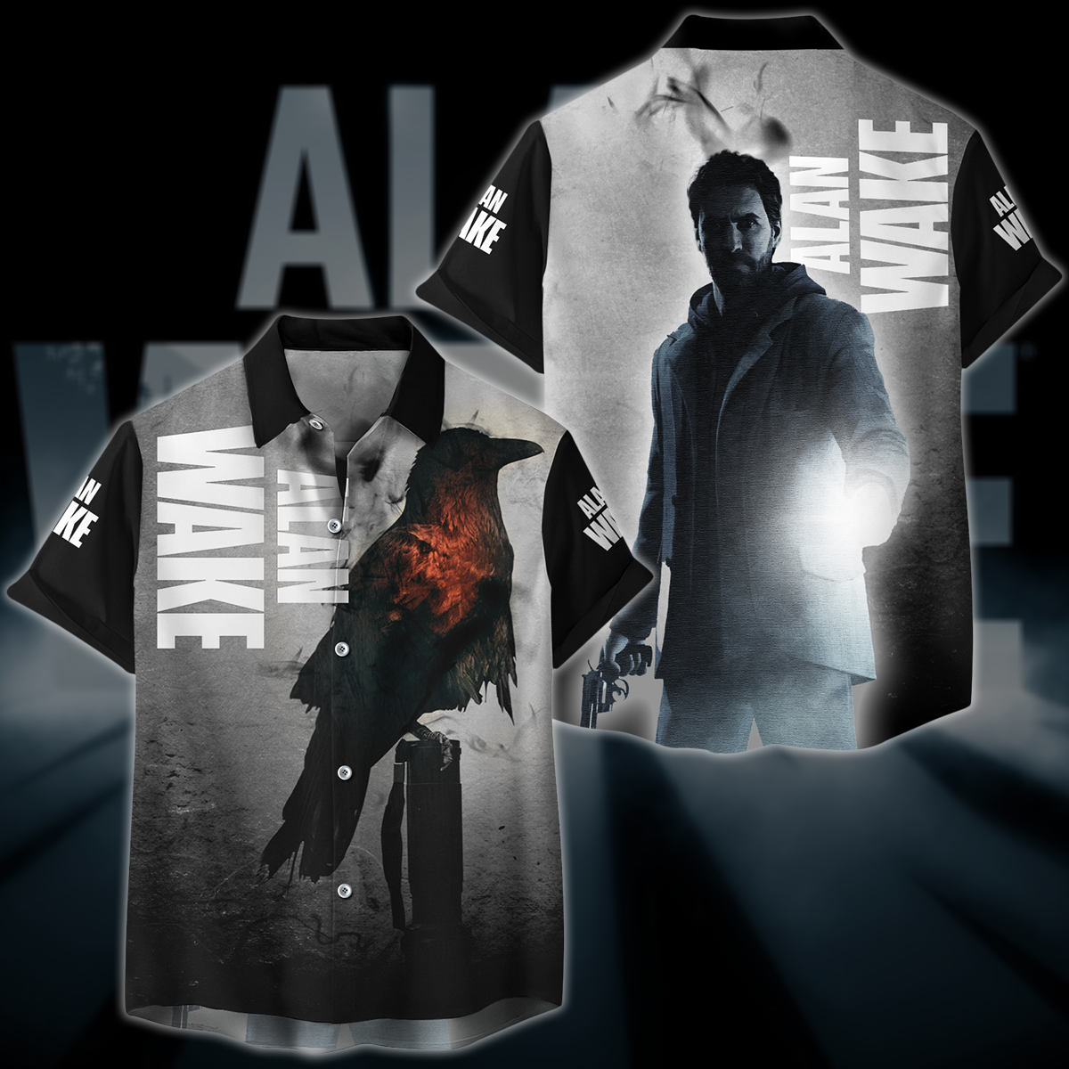 Alan Wake Video Game All Over Printed T-shirt Tank Top Zip Hoodie Pullover Hoodie Hawaiian Shirt Beach Shorts Joggers