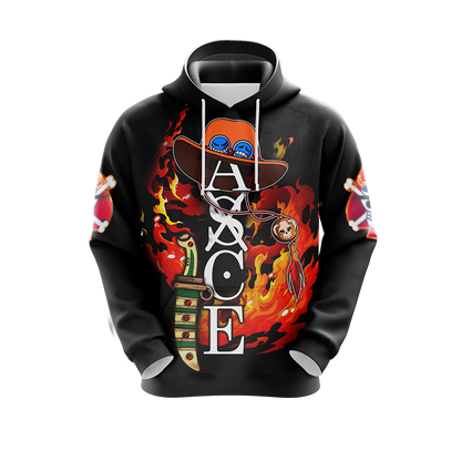  One Piece Hoodie Portgas D. Ace Ace Of One Piece Fire Black Hoodie Anime Clothing Ault 
