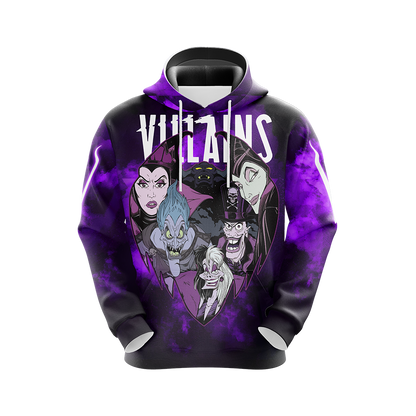  DN Hoodie DN Vilains Cruella Maleficent Hades Purple Hoodie