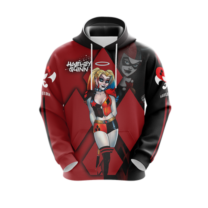  DC Hoodie Harley Quinn Hoodie Harley Quinn Old And New Black Red Hoodie