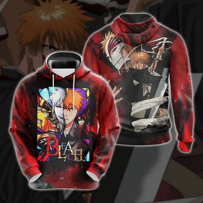 Bleach Kurosaki Ichigo Unisex 3D T-shirt Zip Hoodie Pullover Hoodie