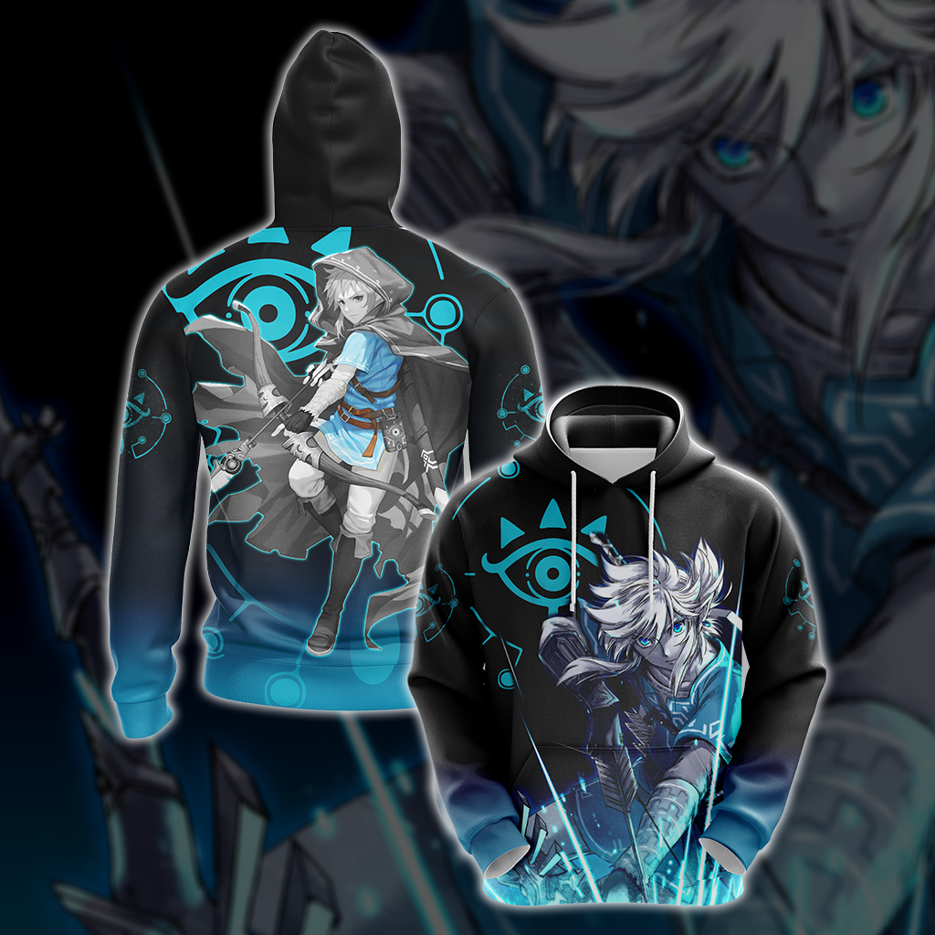 Link The Legend of Zelda All Over Print T-shirt Zip Hoodie Pullover Hoodie
