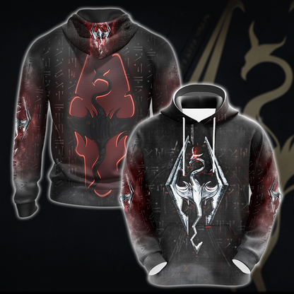 The Elder Scrolls V: Skyrim Video Game All Over Print T-shirt Tank Top Zip Hoodie Pullover Hoodie