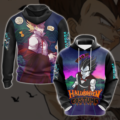 This is my Halloween Costume Vegeta Dragon Ball All Over Print T-shirt Zip Hoodie Pullover Hoodie