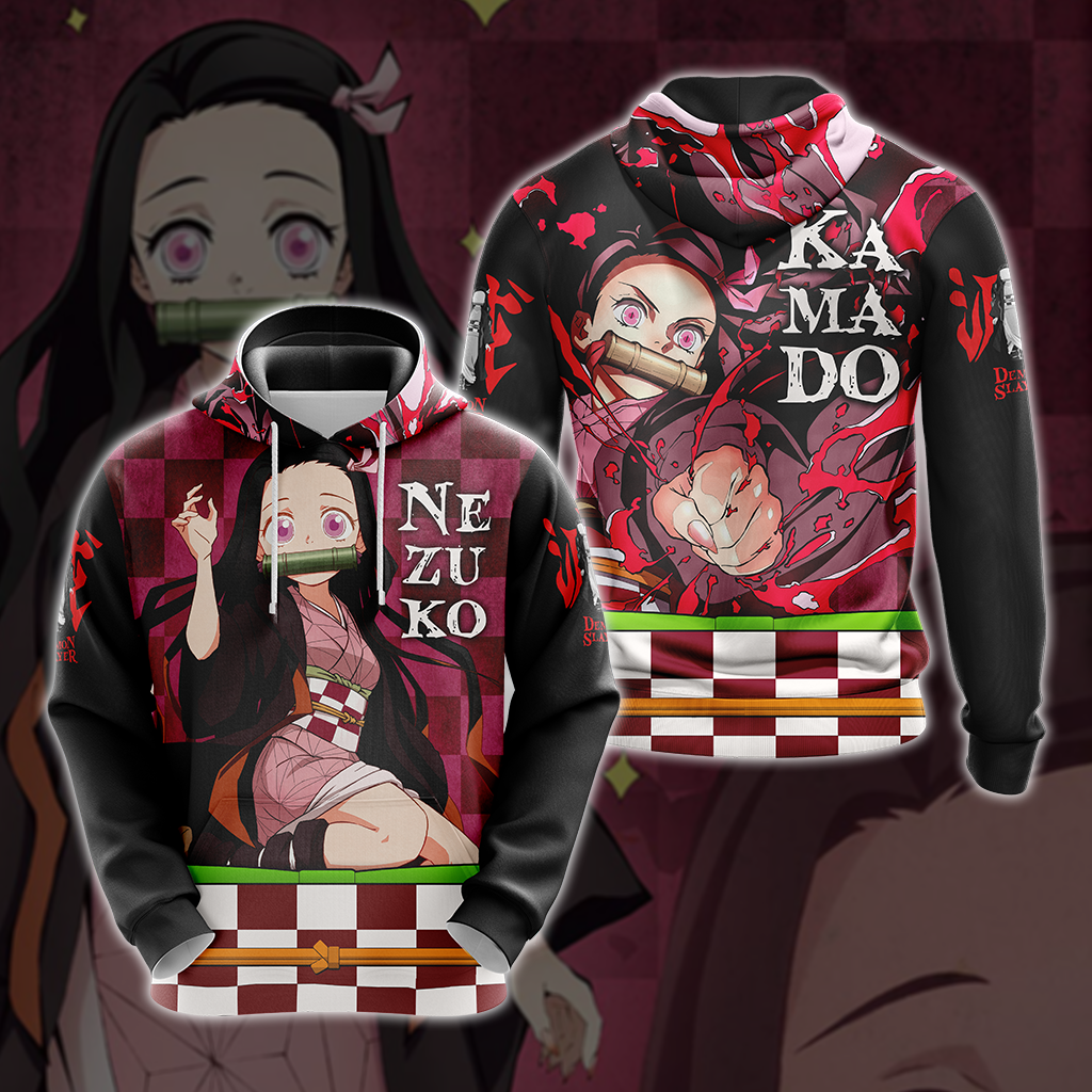 Demon Slayer Kamado Nezuko Unisex 3D T-shirt Zip Hoodie Pullover Hoodie