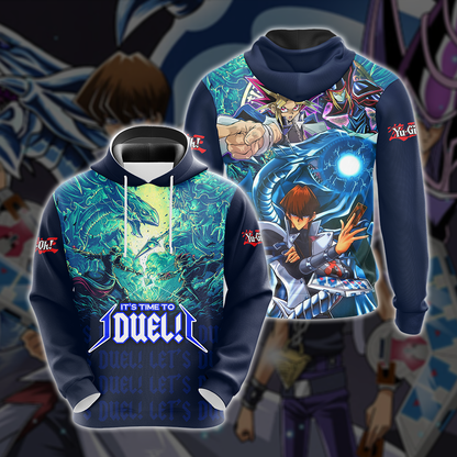 Yu-Gi-Oh! It's Time To Duel Mutō Yūgi vs Seto Kaiba Unisex 3D T-shirt Zip Hoodie Pullover Hoodie