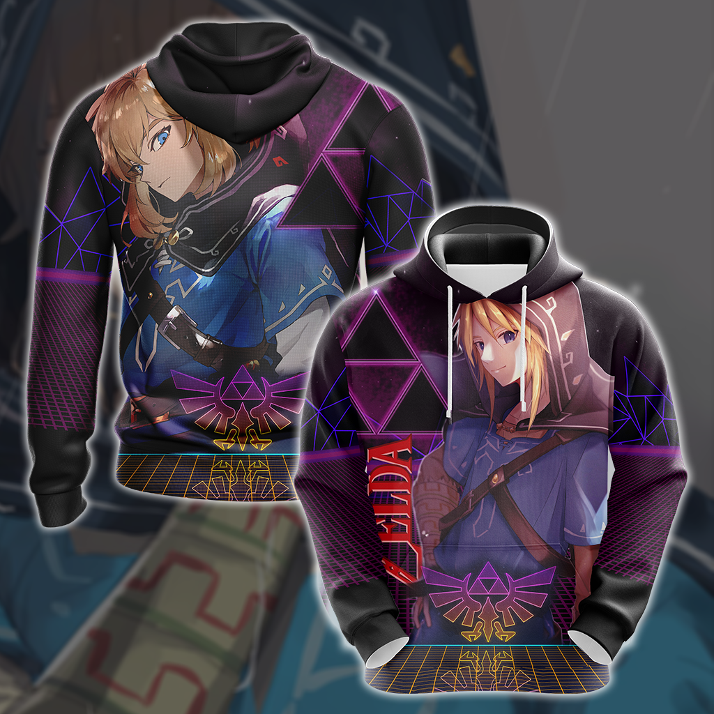 The legend of Zelda All Over Print T-shirt Zip Hoodie Pullover Hoodie