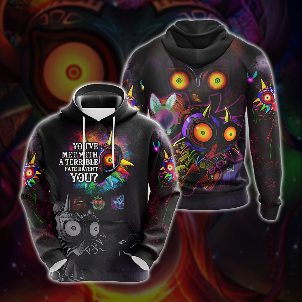 The Legend Of Zelda Majora's Mask You've Met WIth A Terrible Fate Unisex 3D T-shirt Zip Hoodie Pullover Hoodie