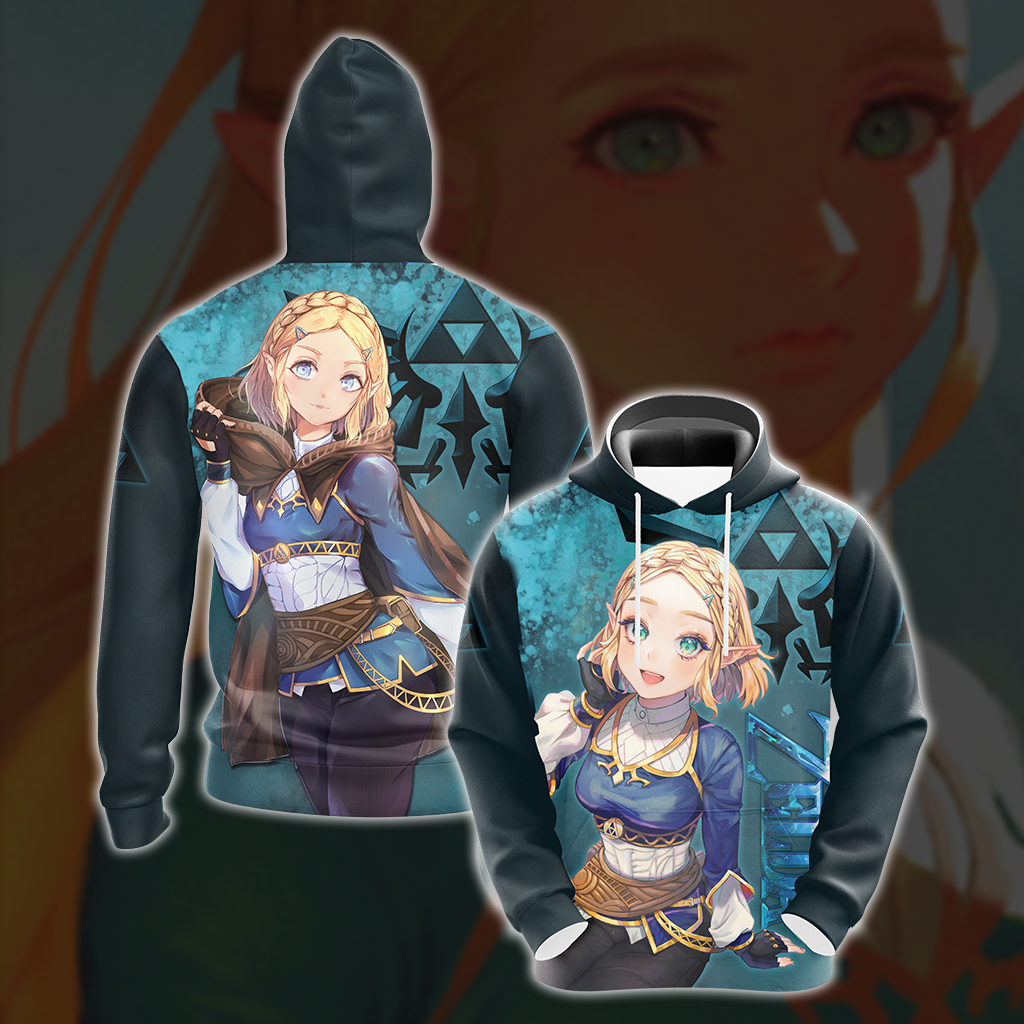 Princess Zelda The Legend of Zelda All Over Print T-shirt Zip Hoodie Pullover Hoodie