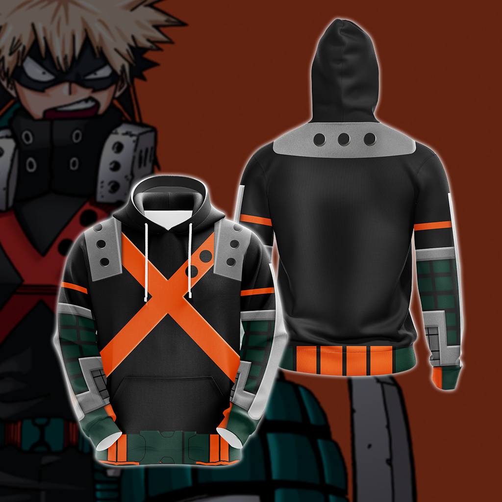 My hero Academia Bakugo 3D T-shirt Zip Hoodie Pullover Hoodie