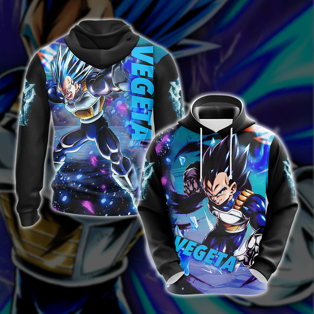 Dragon Ball Vegeta All Over Print T-shirt Zip Hoodie Pullover Hoodie