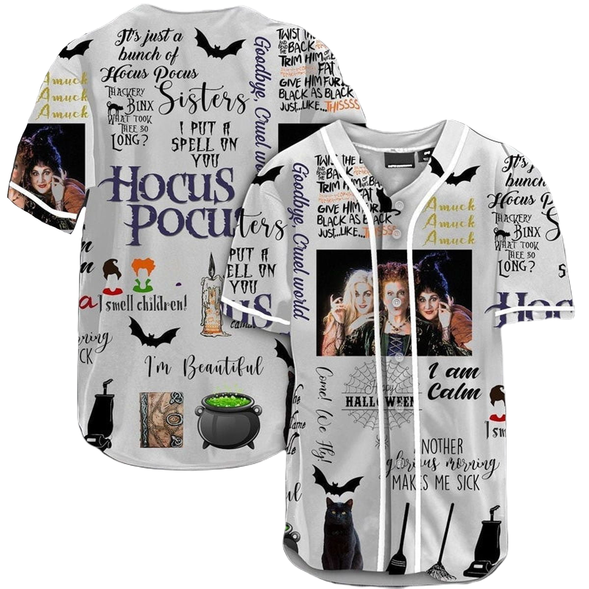 Hocus Pocus Baseball Jersey I Put a Spell on You Hocus Pocus Jersey Shirt White Unisex Adult New Release