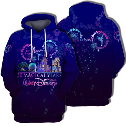  DN T-shirt 50 Magical Years Walt DN World Hoodie DN Hoodie