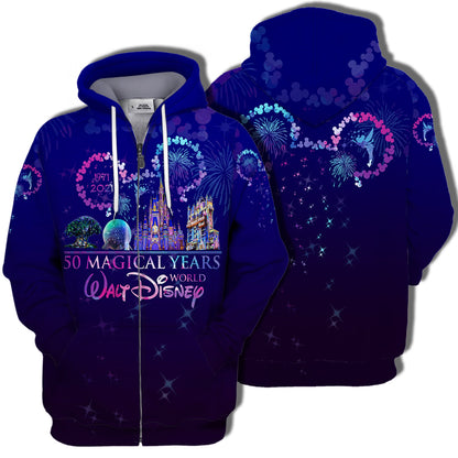  DN T-shirt 50 Magical Years Walt DN World Hoodie DN Hoodie