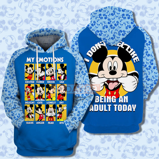 DN MK Mouse T-shirt MK Mouse My Emotions Don't Feel Like Being An  T-shirt Amazing DN Hoodie Sweater Tank