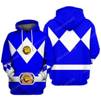Power Ranger T-Shirt Blue Power Ranger Costume T-Shirt Power Ranger Hoodie - Trendy Gift For Men & Women