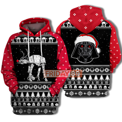  SW T-shirt SW Rudolph ATAT Walker & Santa D.Vader T-shirt Awesome SW Hoodie Sweater Tank 