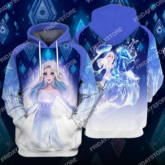  DN Frozen T-shirt Disney Frozen II Water Horse Elsa T-shirt Amazing DN Frozen Hoodie Sweater Tank Elsa Hoodie Shirt
