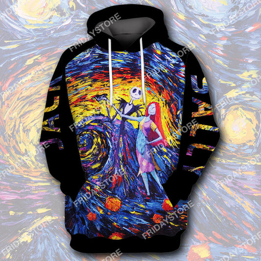  TNBC T-shirt Starry Night Jack And Sally T-shirt Hoodie Amazing DN TNBC Sweate Tank Hoodie Jack Skellington Apparel 