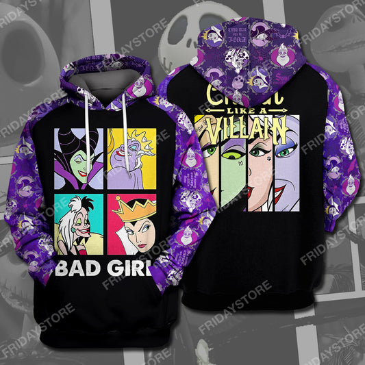  DN T-shirt Chillin Like A Villain Bad Girl T-shirt Amazing High Quality DN Villain Hoodie Sweater Tank