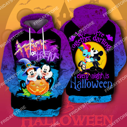  DN T-shirt We're Together Darling Every Night Is Halloween T-shirt High Quality DN Mk Mouse Hoodie Sweater Tank