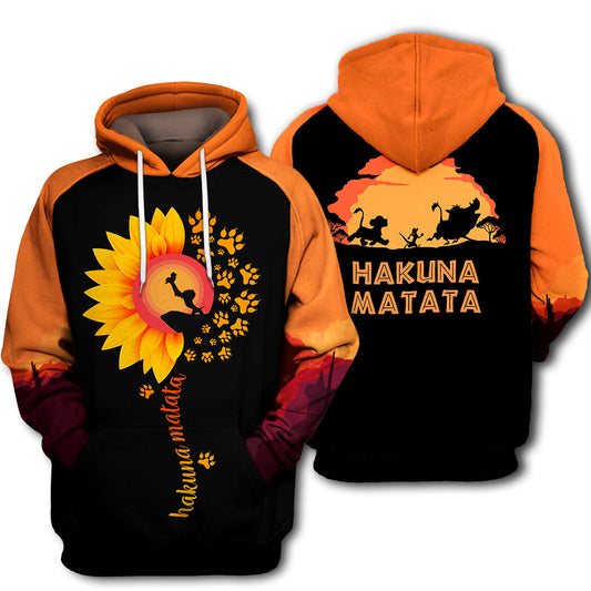 LK T-shirt Hakuna Matata Sunflower 3D Print T-shirt High Quality DN Hoodie Sweater Tank