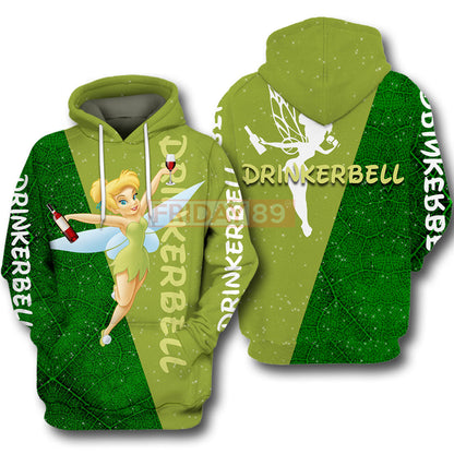 TinkerBell T-shirt Drinkerbell Green Frost Fairy TinkerBell Shirt DN Hoodie Sweater Tank
