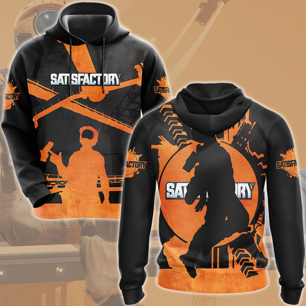 Satisfactory Video Game All Over Printed T-shirt Tank Top Zip Hoodie Pullover Hoodie Hawaiian Shirt Beach Shorts Joggers
