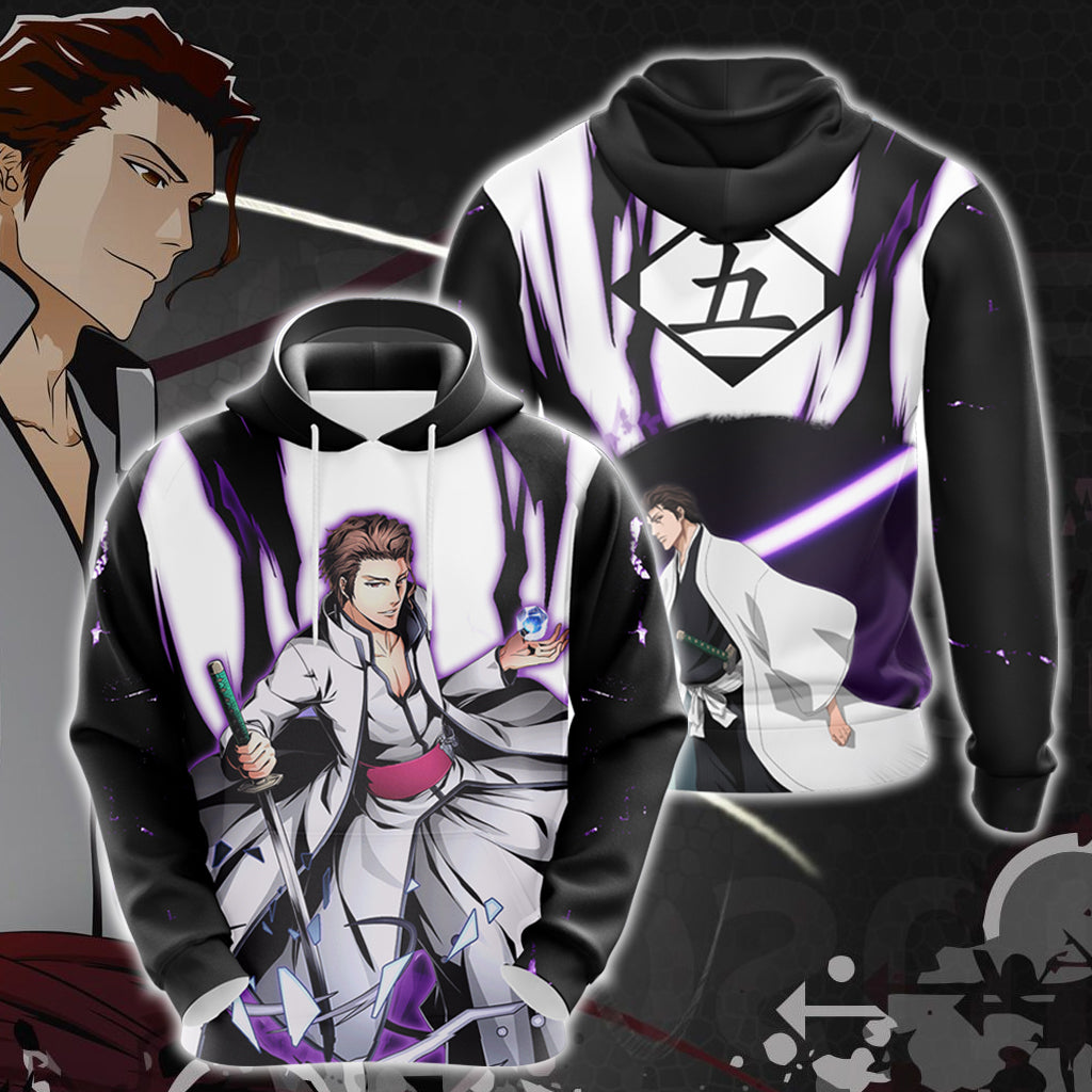 Bleach Aizen Sōsuke Unisex 3D T-shirt Zip Hoodie Pullover Hoodie