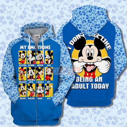  DN MK Mouse T-shirt MK Mouse My Emotions Don't Feel Like Being An  T-shirt Amazing DN Hoodie Sweater Tank