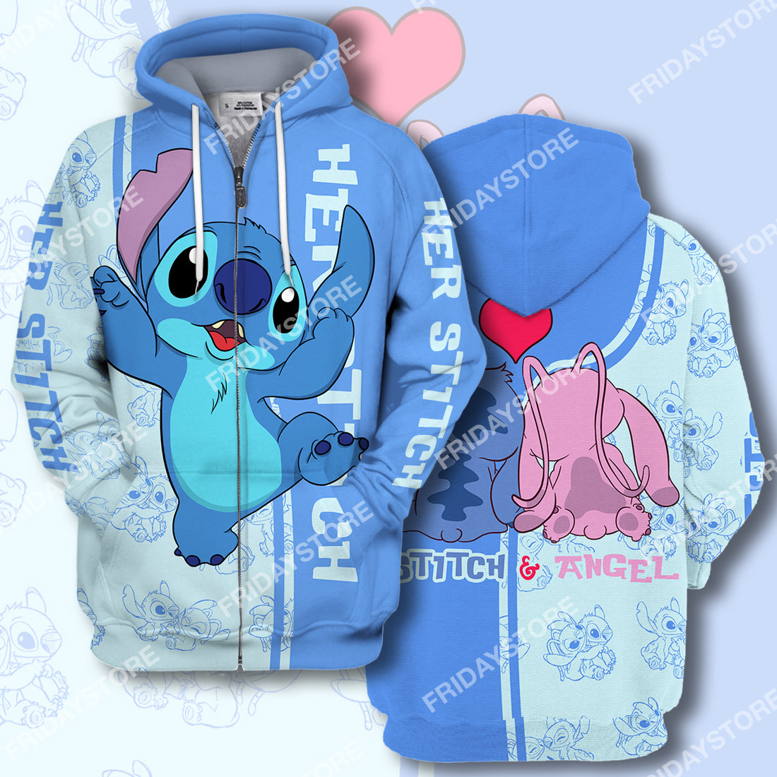  LAS T-shirt Her Stitch Adorable Couple T-shirt Cute High Quality DN Stitch Hoodie Sweater Tank