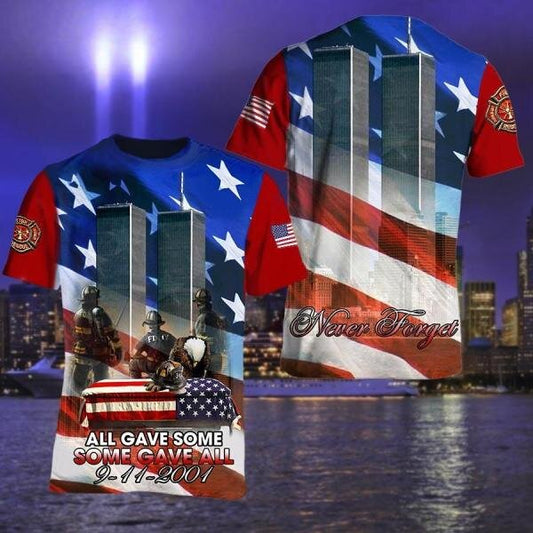 Patriot Day Shirt All Gave Some Some Gave All 09-11-2001 American Flag Shirt September 11Th Shirt - Trendy Gift For Men & Women